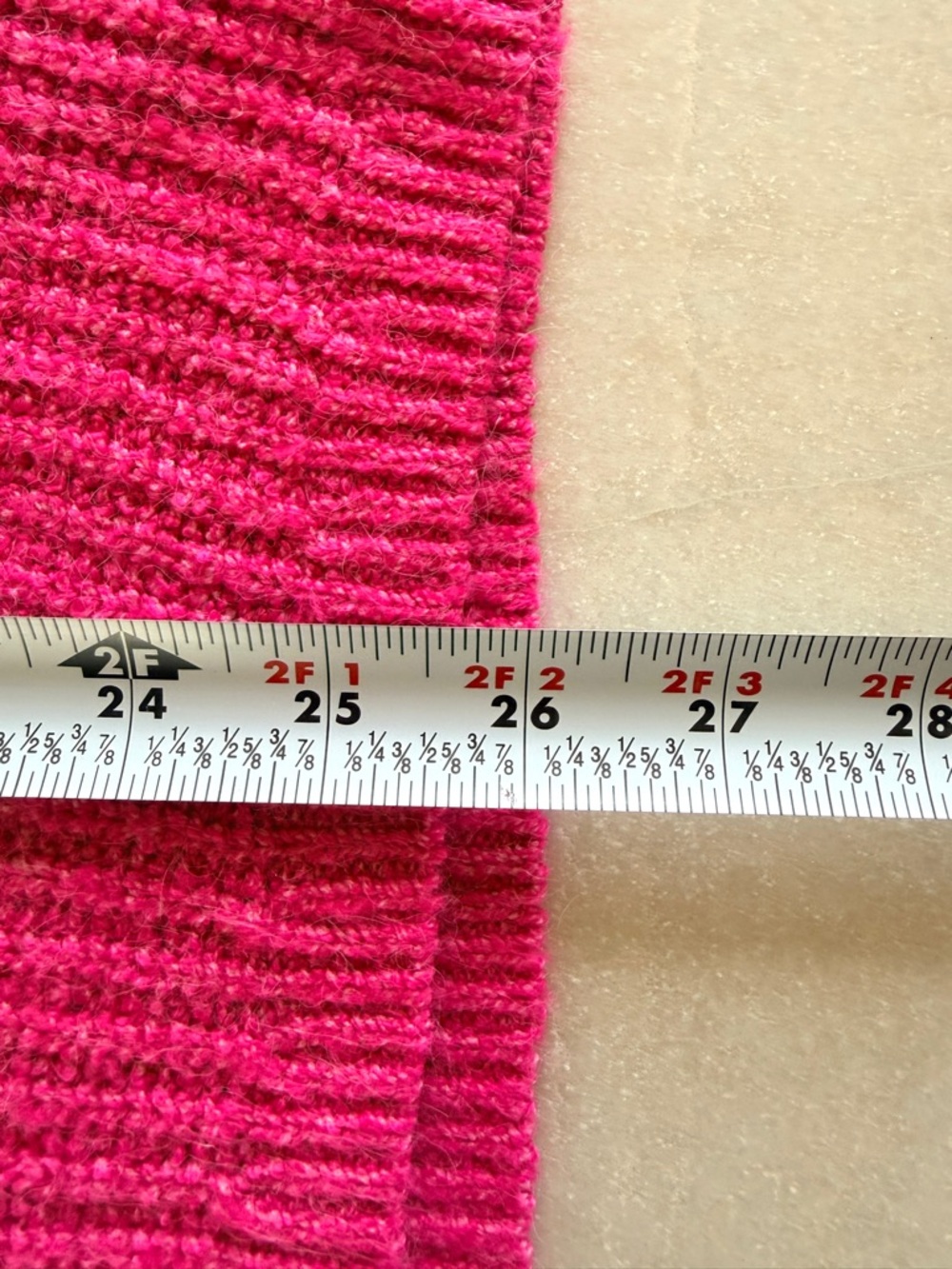Caslon Directional V Neck Sweater Pink Cabaret Textured Knit Slouchy Womens XS - Picture 7 of 8